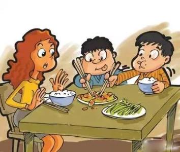 孩子在飯桌上吃飯時有哪些不合適的小毛病